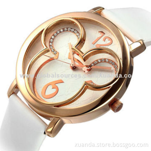 Famous brand hot sale quartz japan movement women leather watch
